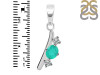 Green Onyx & White Topaz Alphabet I Pendant GRO-RDA-61.