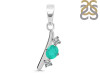 Green Onyx & White Topaz Alphabet I Pendant GRO-RDA-61.