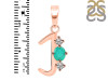 Green Onyx & White Topaz Alphabet J Pendant GRO-RDA-62.