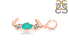 Green Onyx & White Topaz Alphabet J Pendant GRO-RDA-62.