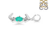 Green Onyx & White Topaz Alphabet J Pendant GRO-RDA-62.