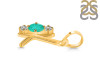Green Onyx & White Topaz Alphabet K Pendant GRO-RDA-63.