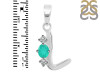 Green Onyx & White Topaz Alphabet L Pendant GRO-RDA-64.