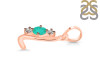 Green Onyx & White Topaz Alphabet L Pendant GRO-RDA-64.