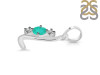 Green Onyx & White Topaz Alphabet L Pendant GRO-RDA-64.