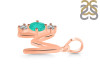 Green Onyx & White Topaz Alphabet M Pendant GRO-RDA-65.