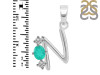 Green Onyx & White Topaz Alphabet N Pendant GRO-RDA-66.