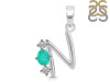 Green Onyx & White Topaz Alphabet N Pendant GRO-RDA-66.