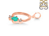 Green Onyx & White Topaz Alphabet O Pendant GRO-RDA-67.