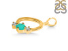 Green Onyx & White Topaz Alphabet O Pendant GRO-RDA-67.