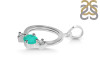 Green Onyx & White Topaz Alphabet O Pendant GRO-RDA-67.
