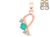 Green Onyx & White Topaz Alphabet P Pendant GRO-RDA-68.