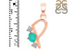 Green Onyx & White Topaz Alphabet P Pendant GRO-RDA-68.