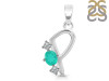 Green Onyx & White Topaz Alphabet P Pendant GRO-RDA-68.