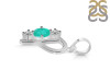 Green Onyx & White Topaz Alphabet P Pendant GRO-RDA-68.