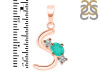 Green Onyx & White Topaz Alphabet S Pendant GRO-RDA-71.