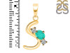 Green Onyx & White Topaz Alphabet S Pendant GRO-RDA-71.