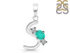 Green Onyx & White Topaz Alphabet S Pendant GRO-RDA-71.