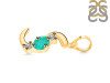 Green Onyx & White Topaz Alphabet S Pendant GRO-RDA-71.