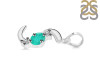 Green Onyx & White Topaz Alphabet S Pendant GRO-RDA-71.