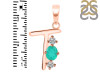 Green Onyx & White Topaz Alphabet T Pendant GRO-RDA-72.