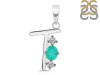 Green Onyx & White Topaz Alphabet T Pendant GRO-RDA-72.