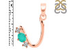Green Onyx & White Topaz Alphabet U Pendant GRO-RDA-73.