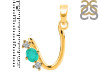 Green Onyx & White Topaz Alphabet U Pendant GRO-RDA-73.