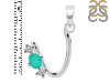Green Onyx & White Topaz Alphabet U Pendant GRO-RDA-73.