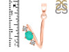 Green Onyx & White Topaz Alphabet V Pendant GRO-RDA-74.