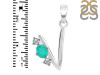 Green Onyx & White Topaz Alphabet V Pendant GRO-RDA-74.