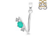 Green Onyx & White Topaz Alphabet V Pendant GRO-RDA-74.