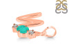 Green Onyx & White Topaz Alphabet W Pendant GRO-RDA-75.