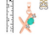 Green Onyx & White Topaz Alphabet X Pendant GRO-RDA-76.