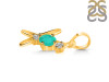 Green Onyx & White Topaz Alphabet X Pendant GRO-RDA-76.
