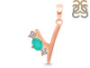 Green Onyx & White Topaz Alphabet Y Pendant GRO-RDA-77.