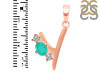 Green Onyx & White Topaz Alphabet Y Pendant GRO-RDA-77.