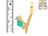 Green Onyx & White Topaz Alphabet Y Pendant GRO-RDA-77.