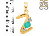 Green Onyx & White Topaz Alphabet Z Pendant GRO-RDA-78.