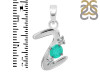 Green Onyx & White Topaz Alphabet Z Pendant GRO-RDA-78.