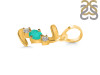 Green Onyx & White Topaz Alphabet Z Pendant GRO-RDA-78.