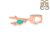 Green Onyx & White Topaz Alphabet A Pendant GRO-RDA-79.