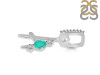 Green Onyx & White Topaz Alphabet A Pendant GRO-RDA-79.