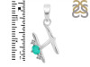Green Onyx & White Topaz Alphabet H Pendant GRO-RDA-8.