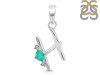 Green Onyx & White Topaz Alphabet H Pendant GRO-RDA-8.