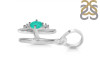 Green Onyx & White Topaz Alphabet H Pendant GRO-RDA-8.