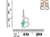 Green Onyx & White Topaz Alphabet B Pendant GRO-RDA-80.