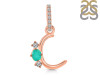 Green Onyx & White Topaz Alphabet C Pendant GRO-RDA-81.