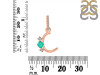 Green Onyx & White Topaz Alphabet C Pendant GRO-RDA-81.