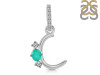 Green Onyx & White Topaz Alphabet C Pendant GRO-RDA-81.